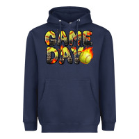 Navy game day softball leopard Heavyweight Hoodie - Zillion Design Studio