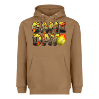 Toasted Coconut game day softball leopard Heavyweight Hoodie - Zillion Design Studio