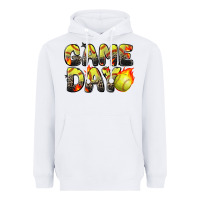 White game day softball leopard Heavyweight Hoodie - Zillion Design Studio