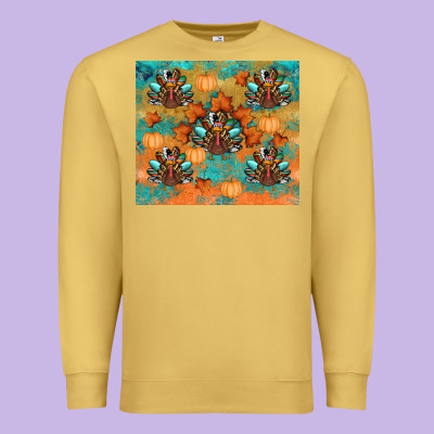 Thanksgiving Turkey Fall Premium Sweatshirt Designed By Ranaportraitstore