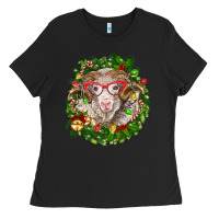 Black Christmas merino Ladies Tee - BarkalooDesign