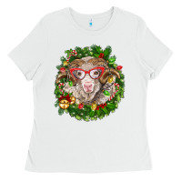 White Christmas merino Ladies Tee - BarkalooDesign