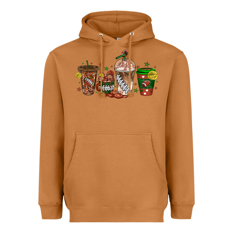 American Football Coffee Cups Heavyweight Hoodie by texasbilliewilder | Teevron