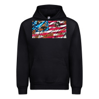 Black usa flag and leopard with wood license plate Urban Hoodie - Artiststas