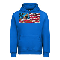 Cobalt usa flag and leopard with wood license plate Urban Hoodie - Artiststas