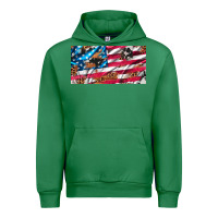 Emerald usa flag and leopard with wood license plate Urban Hoodie - Artiststas