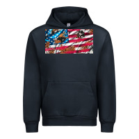 Navy usa flag and leopard with wood license plate Urban Hoodie - Artiststas