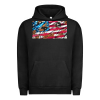 Pigment Black usa flag and leopard with wood license plate Urban Hoodie - Artiststas