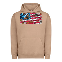 Pigment Burro usa flag and leopard with wood license plate Urban Hoodie - Artiststas