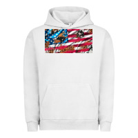 Pigment Lunar Rock usa flag and leopard with wood license plate Urban Hoodie - Artiststas