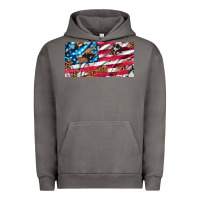 Pigment Tornado usa flag and leopard with wood license plate Urban Hoodie - Artiststas