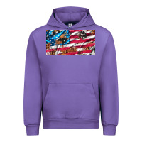 Tulip usa flag and leopard with wood license plate Urban Hoodie - Artiststas