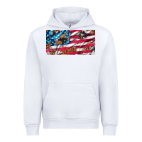 White usa flag and leopard with wood license plate Urban Hoodie - Artiststas