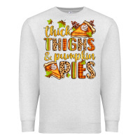 Oatmeal Heather thick thighs and pumpkin pies Premium Sweatshirt - Zillion Design Studio