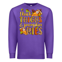 Purple thick thighs and pumpkin pies Premium Sweatshirt - Zillion Design Studio