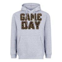 Heather Grey game day leopard Heavyweight Hoodie - Zillion Design Studio