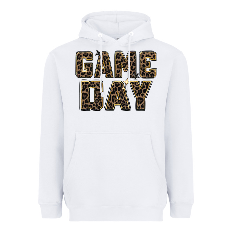 Game Day Leopard Heavyweight Hoodie by Zillion Design Studio | Teevron