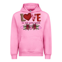 Fuchsia Pink love is all you need Urban Hoodie - AdoDesignShop