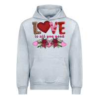 Heather Grey love is all you need Urban Hoodie - AdoDesignShop