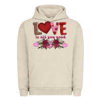 Pigment French Oak love is all you need Urban Hoodie - AdoDesignShop