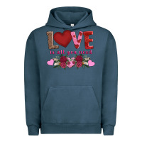 Pigment Midnight Navy love is all you need Urban Hoodie - AdoDesignShop
