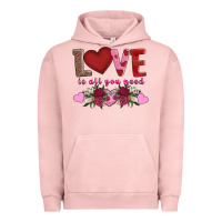 Pigment Salmon love is all you need Urban Hoodie - AdoDesignShop