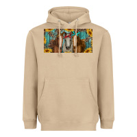 Mushroom horses with leopard and sunflowers Heavyweight Hoodie - RanaPortraitStore