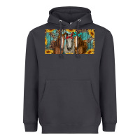 Smoke horses with leopard and sunflowers Heavyweight Hoodie - RanaPortraitStore
