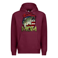 Burgundy reel cool mom fishing Premium Hoodie - Jasminsmagicworld