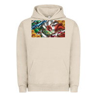 Pigment French Oak usa flag and mexico flag with sunflower and cowhide  license plate Urban Hoodie - Artiststas
