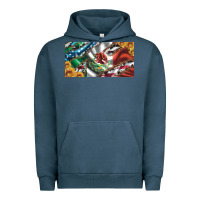 Pigment Midnight Navy usa flag and mexico flag with sunflower and cowhide  license plate Urban Hoodie - Artiststas