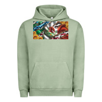 Pigment Oil Green usa flag and mexico flag with sunflower and cowhide  license plate Urban Hoodie - Artiststas
