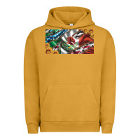 Pigment Peanut Butter usa flag and mexico flag with sunflower and cowhide  license plate Urban Hoodie - Artiststas