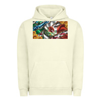 Pigment Pistachio usa flag and mexico flag with sunflower and cowhide  license plate Urban Hoodie - Artiststas