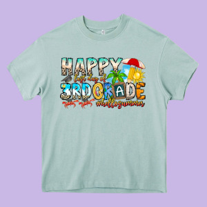 Name Farewell 3rd Grade  Hello Summer Heavy Core Tee Designed By Cowhidedigitalart