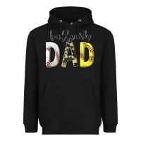 Black ballpark dad with softball and baseball Heavyweight Hoodie - texasbilliewilder