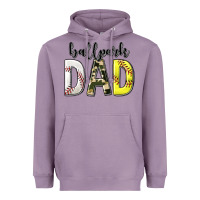 Lavender ballpark dad with softball and baseball Heavyweight Hoodie - texasbilliewilder