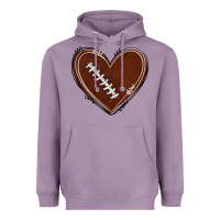 Lavender american football heart Heavyweight Hoodie - texasbilliewilder