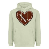 Matcha american football heart Heavyweight Hoodie - texasbilliewilder