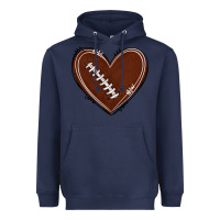 Navy american football heart Heavyweight Hoodie - texasbilliewilder