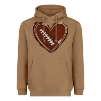 Toasted Coconut american football heart Heavyweight Hoodie - texasbilliewilder