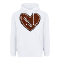 White american football heart Heavyweight Hoodie - texasbilliewilder