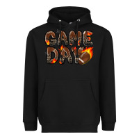 Black game day football leopard Heavyweight Hoodie - Zillion Design Studio