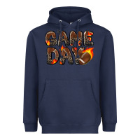 Navy game day football leopard Heavyweight Hoodie - Zillion Design Studio