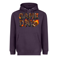 Plum game day football leopard Heavyweight Hoodie - Zillion Design Studio