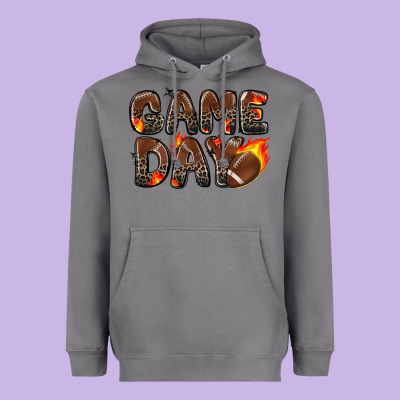 Game Day Football Leopard Heavyweight Hoodie Designed By Zillion Design Studio