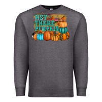 Charcoal Heather hey there pumpkin Premium Sweatshirt - RanaPortraitStore