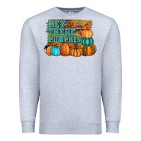 Heather Grey hey there pumpkin Premium Sweatshirt - RanaPortraitStore