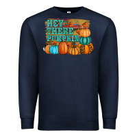 Navy hey there pumpkin Premium Sweatshirt - RanaPortraitStore