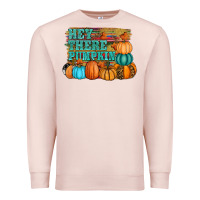 Pale Pink hey there pumpkin Premium Sweatshirt - RanaPortraitStore